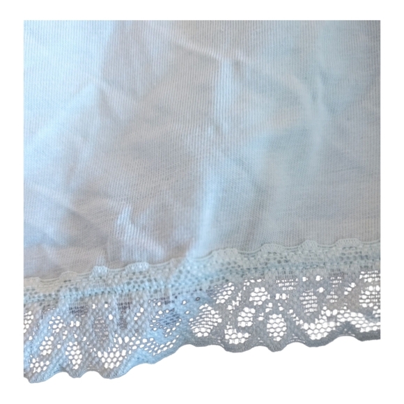 NWT Auden Light Blue Cotton Blend Lace Trim Boyshort Panties L - Picture 5 of 6
